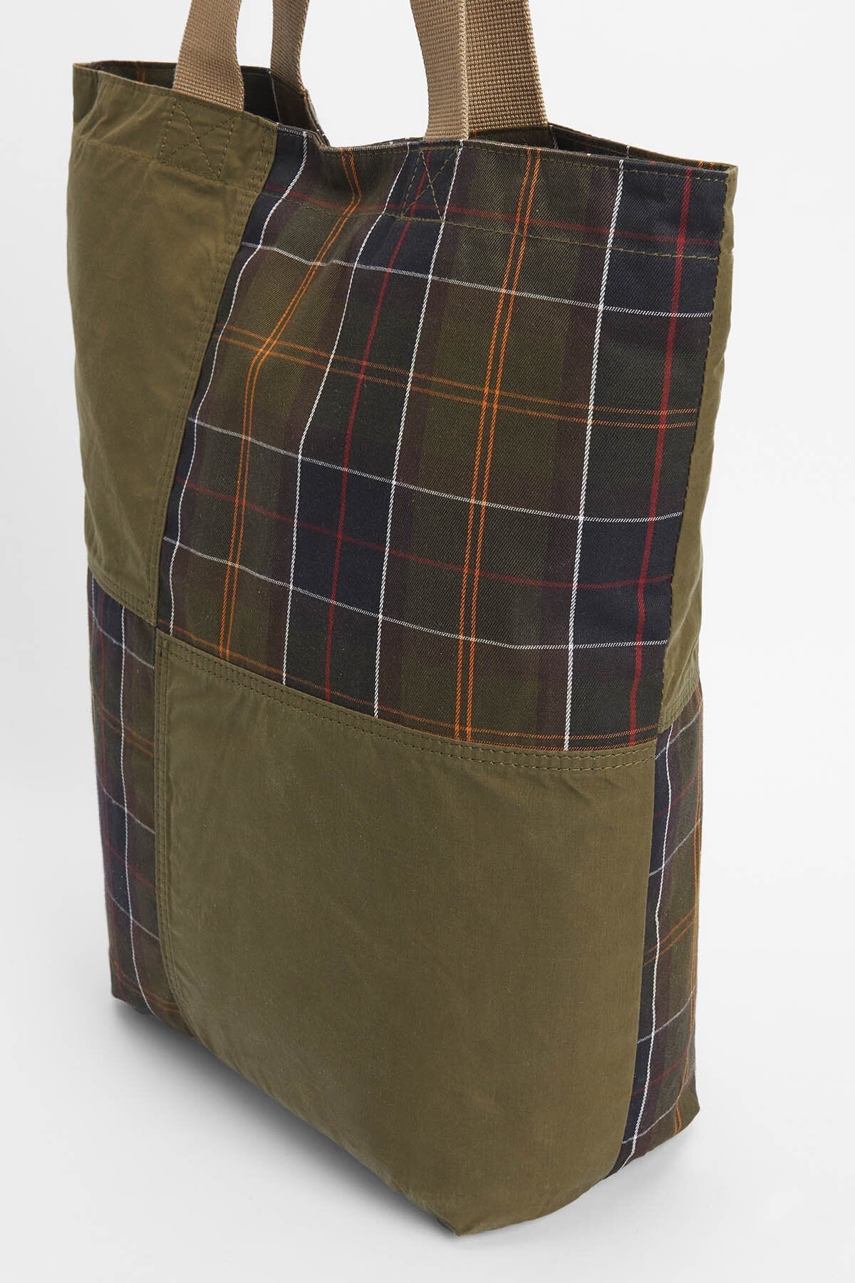 Transport Patchwork Tote Bag - DUSKY GREEN