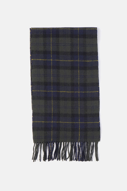 Tartan Lambswool Scarf - OLIVE NIGHT