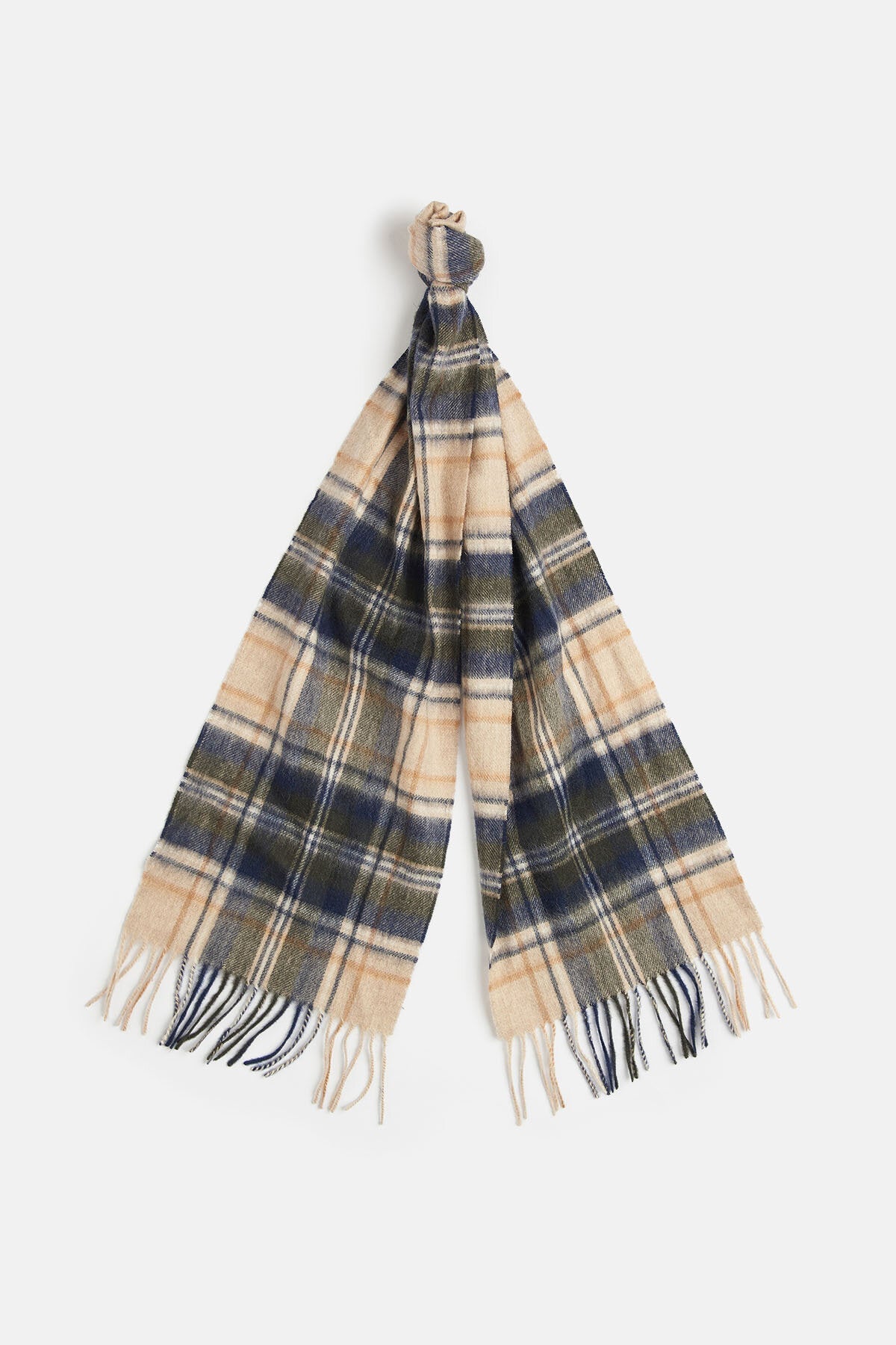 New Check Tartan Scarf - SAND BEIGE PLAID