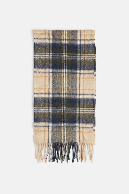 New Check Tartan Scarf - SAND BEIGE PLAID