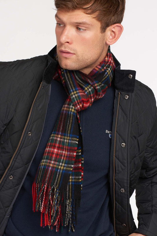 New Check Tartan Scarf - BLACK STEWART